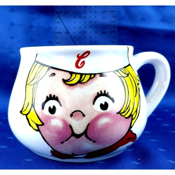 Cambell's Kid Soup Mug Vintage 1998 Smiling Boy Advertising Ceramic Cup 3.25 In - Picture 3 of 11